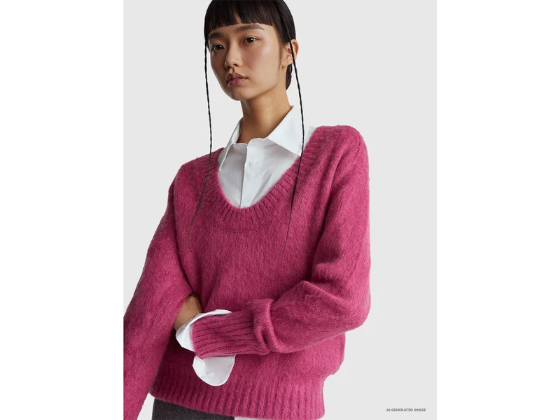 Warmer Pullover aus Mohairmischung