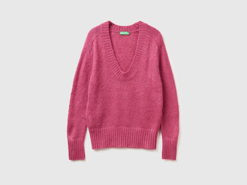Warmer Pullover aus Mohairmischung