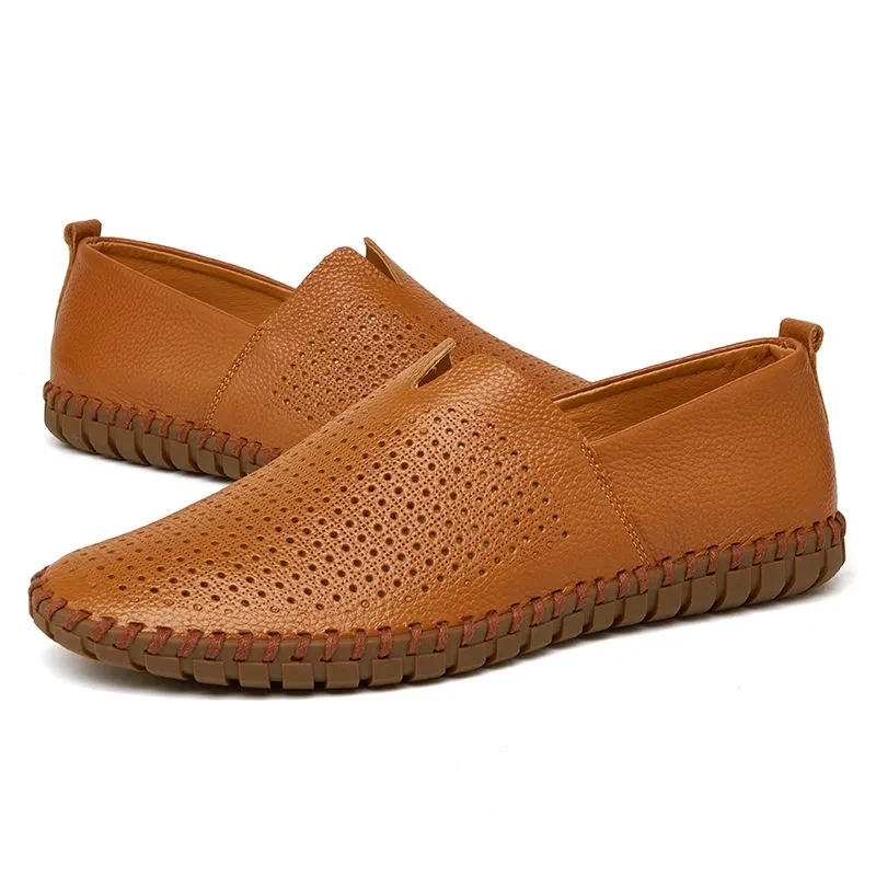 Elegant Breathable Leather Loafers
