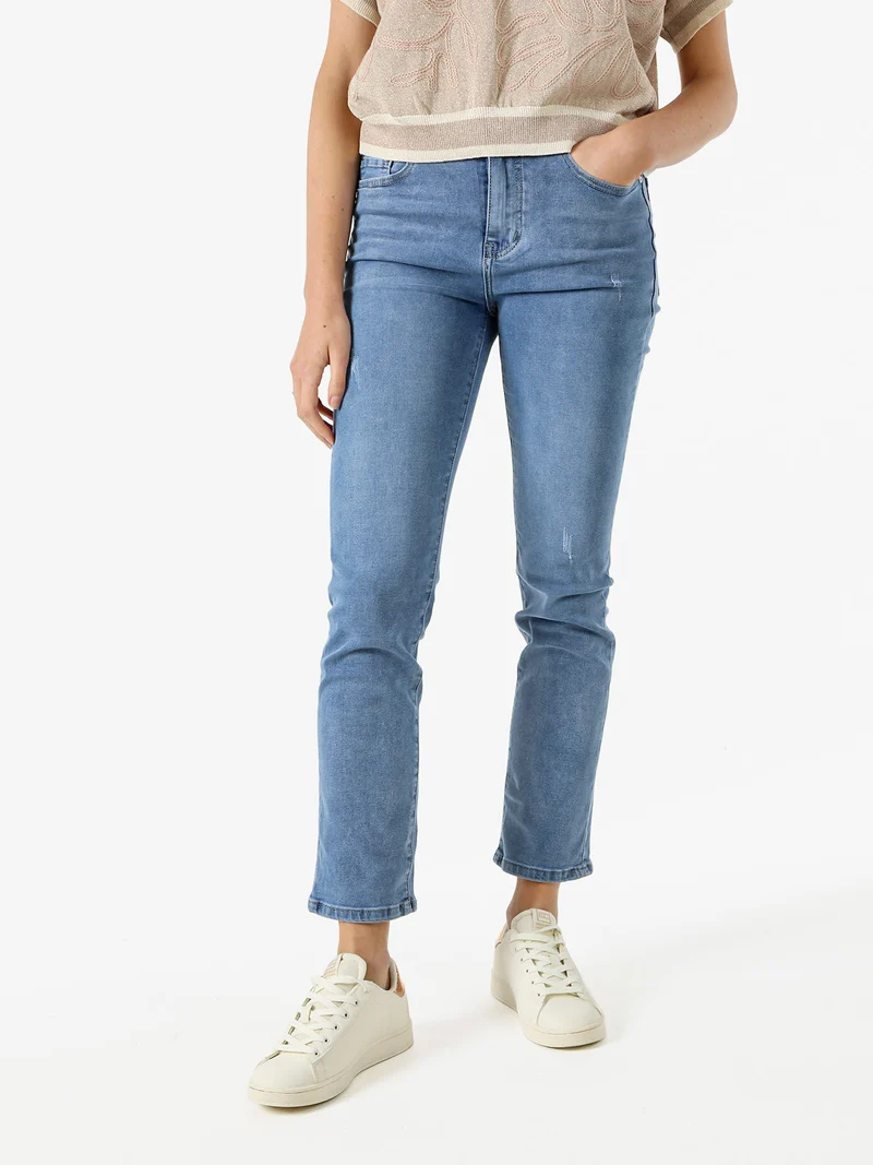 Jeans donna regular fit a vita alta - jeans