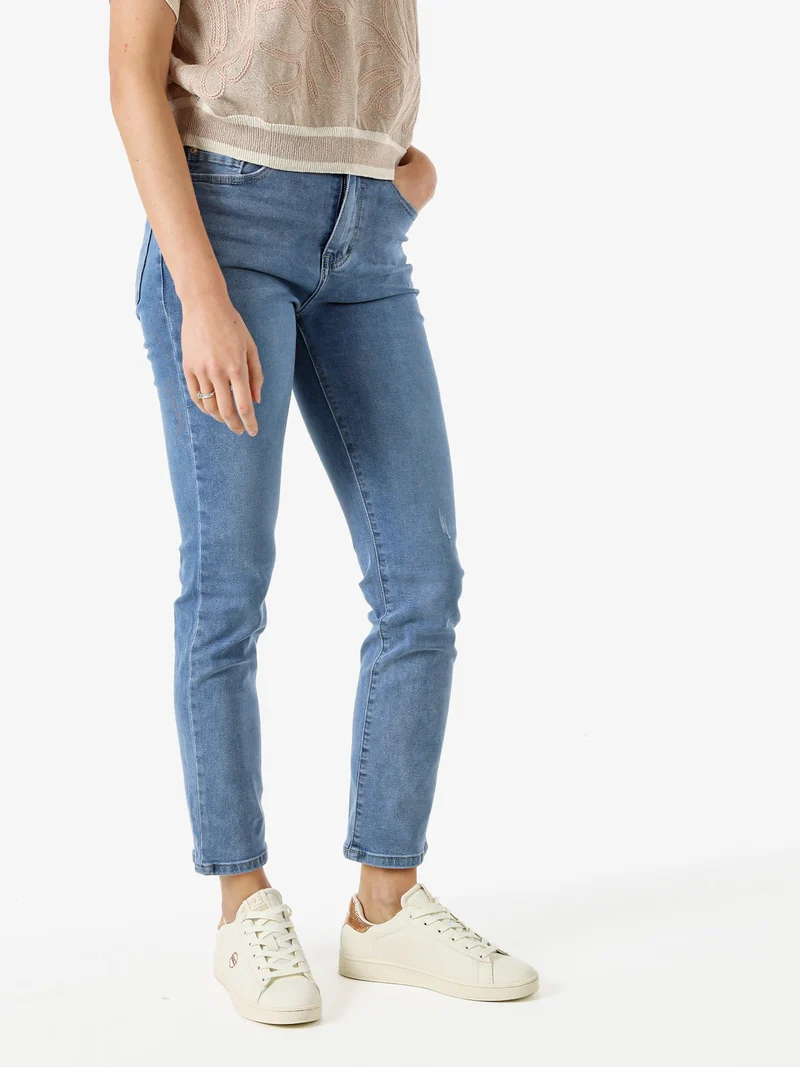 Jeans donna regular fit a vita alta - jeans
