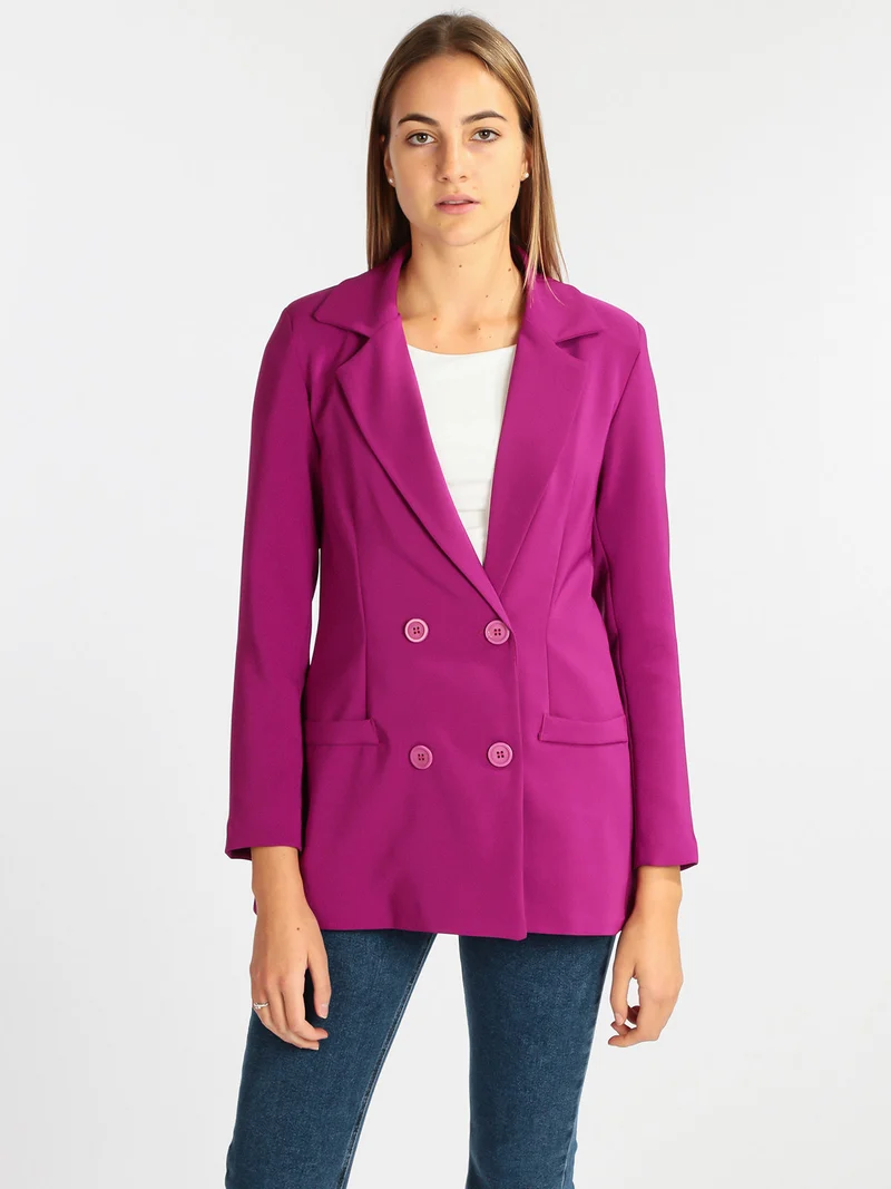 Blazer doppiopetto donna - porpora