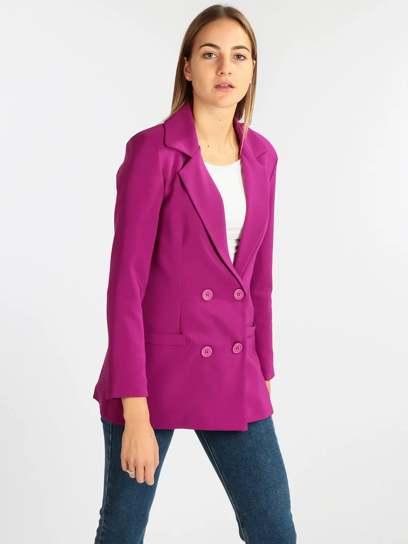Blazer doppiopetto donna - porpora