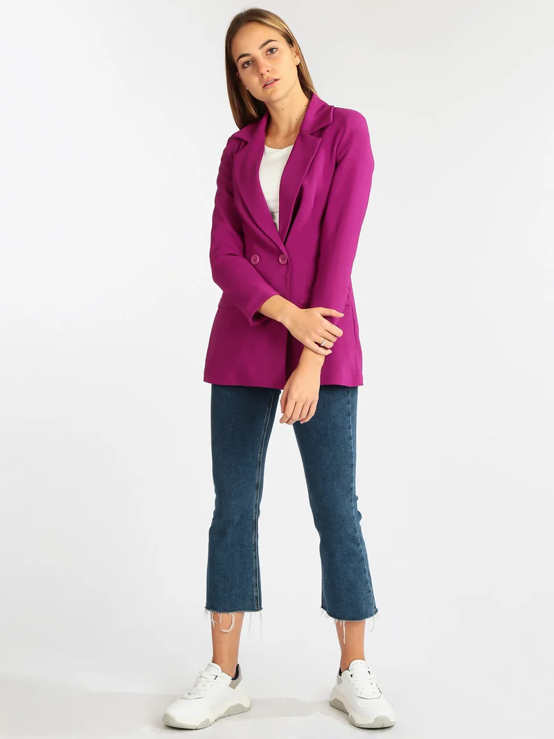 Blazer doppiopetto donna - porpora