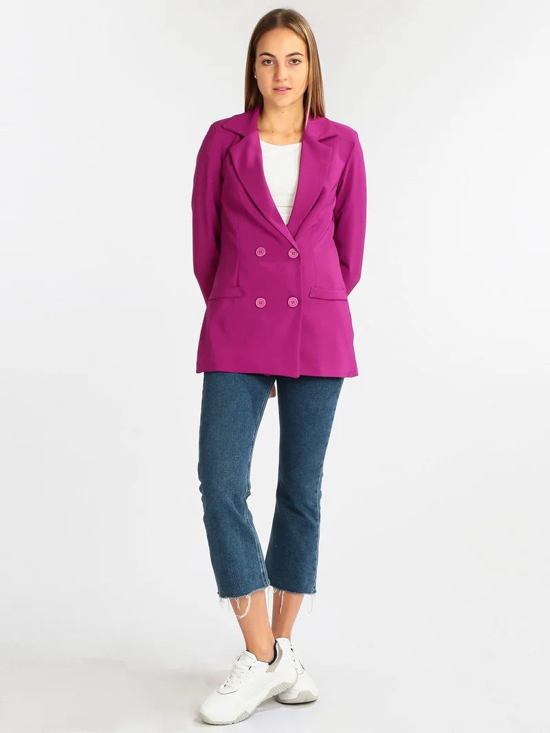 Blazer doppiopetto donna - porpora
