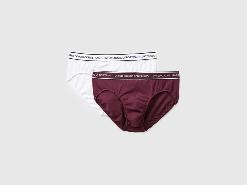 Set aus zwei Slips mit Logo-Gummizug