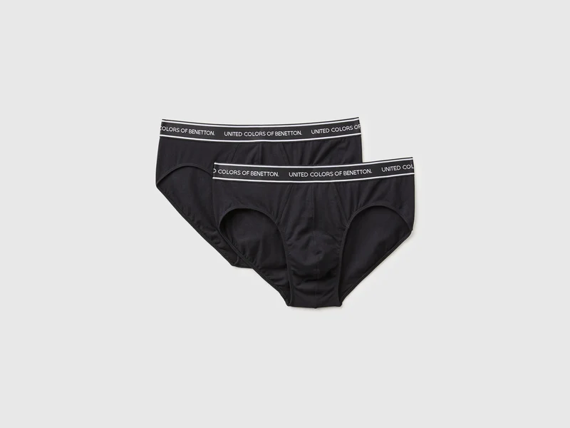 Set aus zwei Slips mit Logo-Gummizug