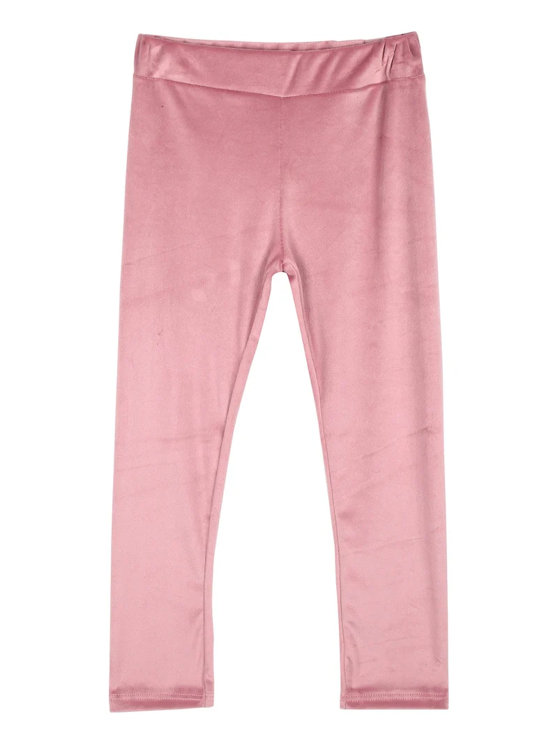 Leggings da bambina in ciniglia - rosa
