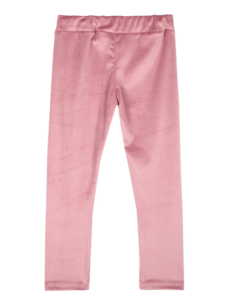 Leggings da bambina in ciniglia - rosa
