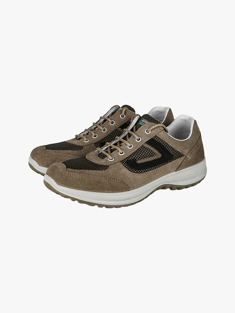 Sneakers in pelle scamosciata da uomo - marrone