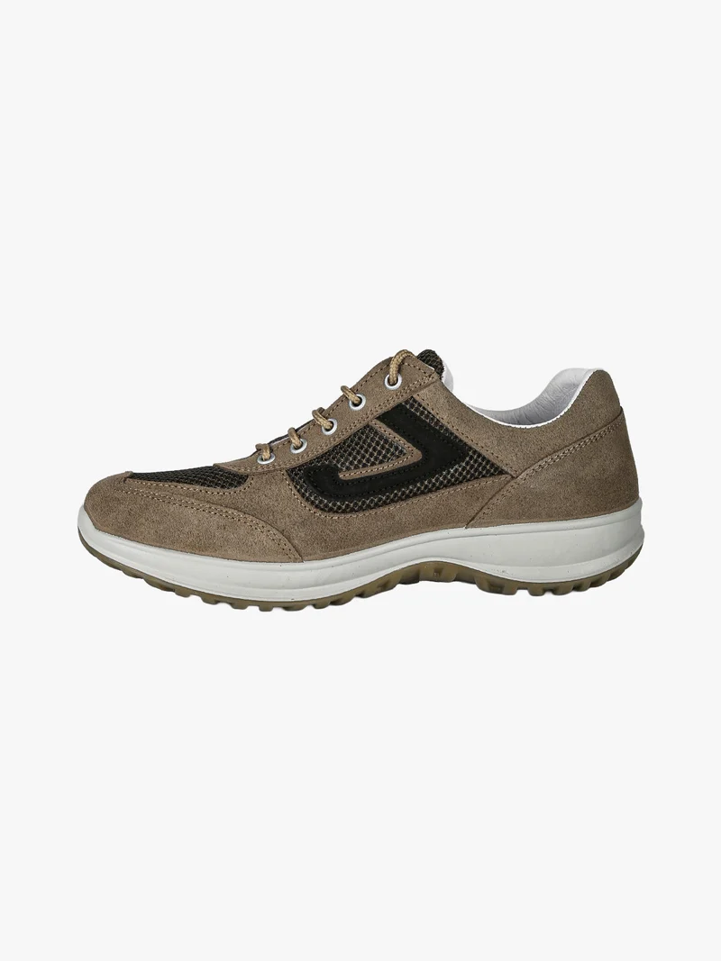 Sneakers in pelle scamosciata da uomo - marrone