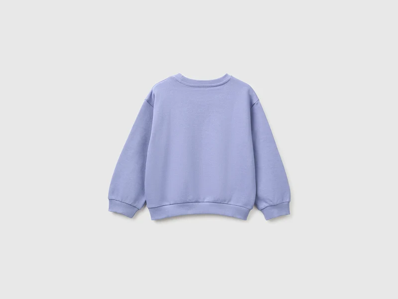 Sweatshirt mit Aufdruck und Stickerei aus Bio-Baumwolle