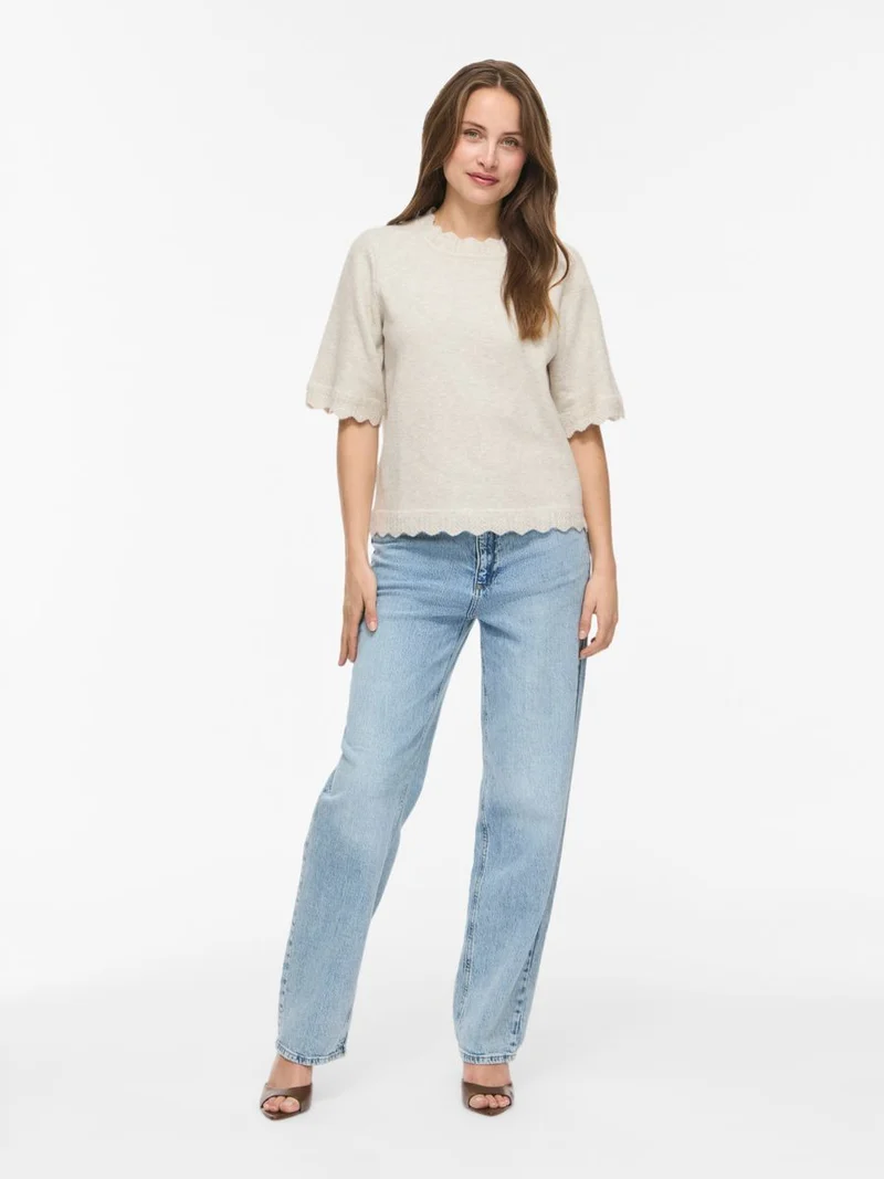 VINIKOLINA O-NECK 2/4 KNIT TOP - NOOS