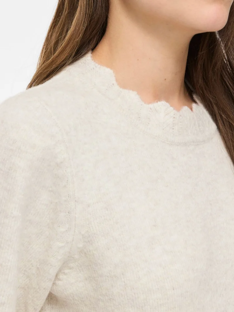VINIKOLINA O-NECK 2/4 KNIT TOP - NOOS