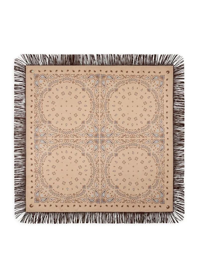Kaschmirweiches Bandana mit Paisleymuster und Fransen