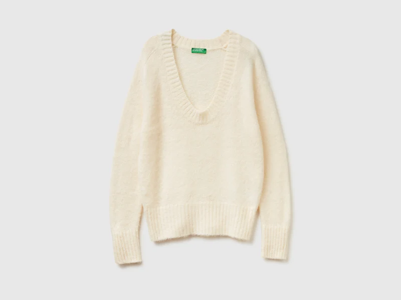 Warmer Pullover aus Mohairmischung