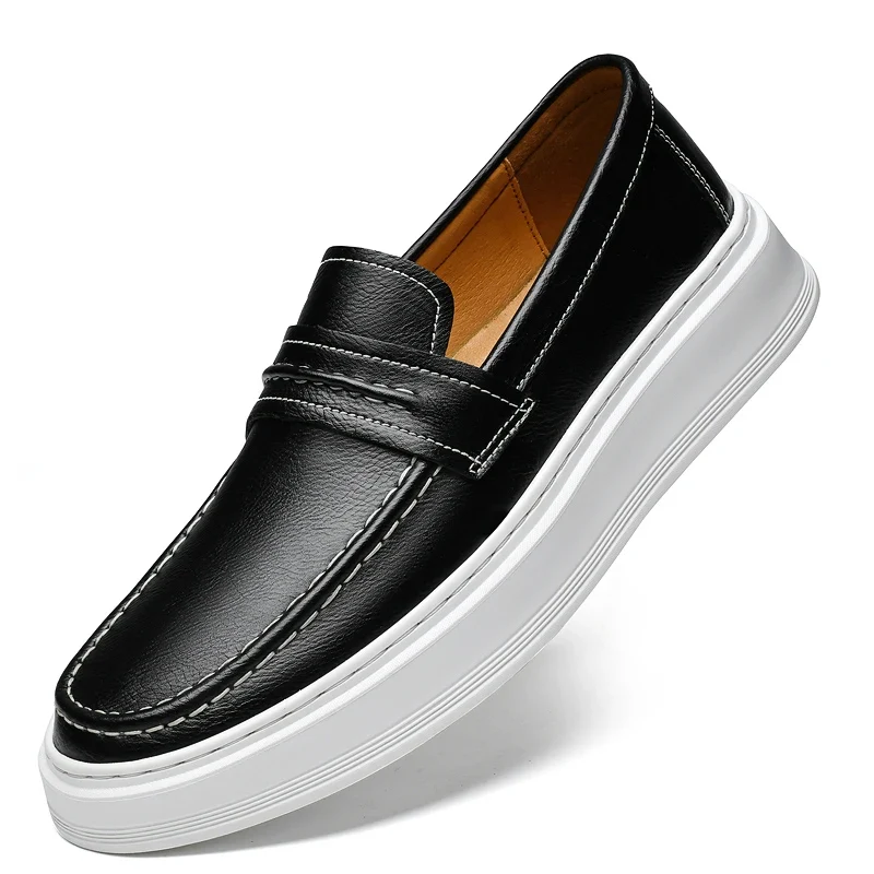 Slip-On Leather Boat Shoes
