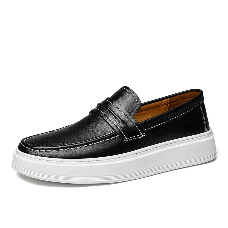 Slip-On Leather Boat Shoes