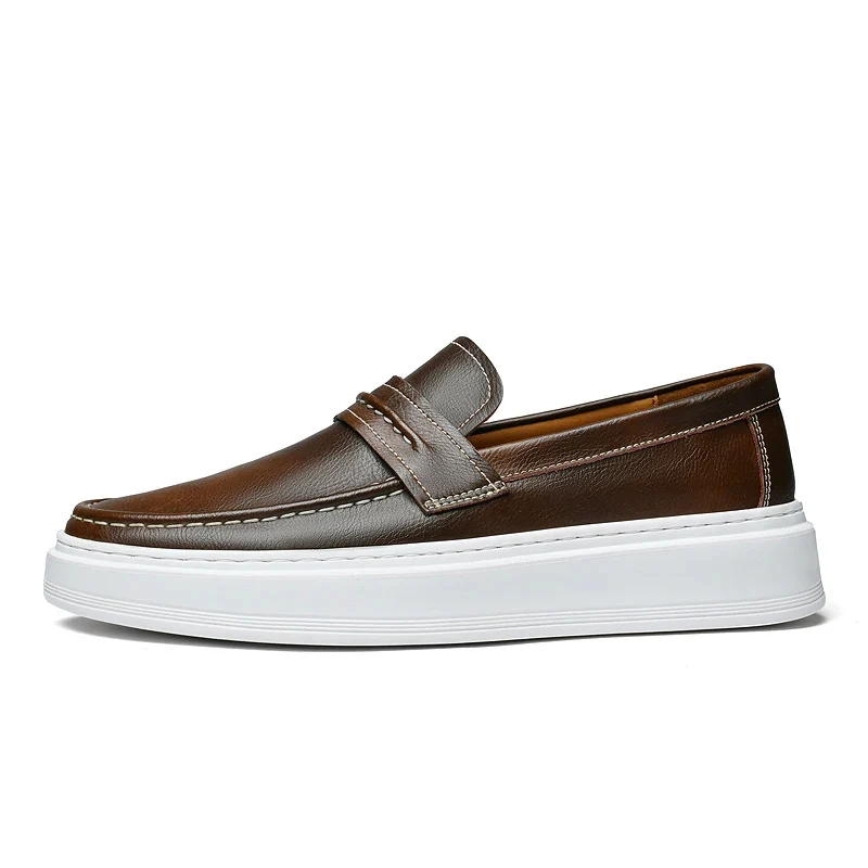 Slip-On Leather Boat Shoes