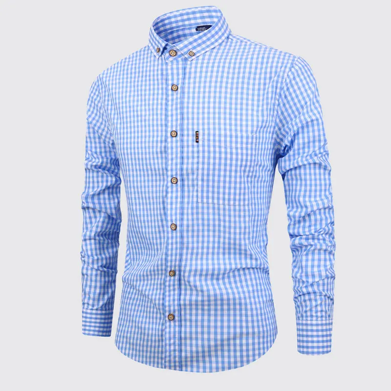 Elegant Plaid Cotton Shirt
