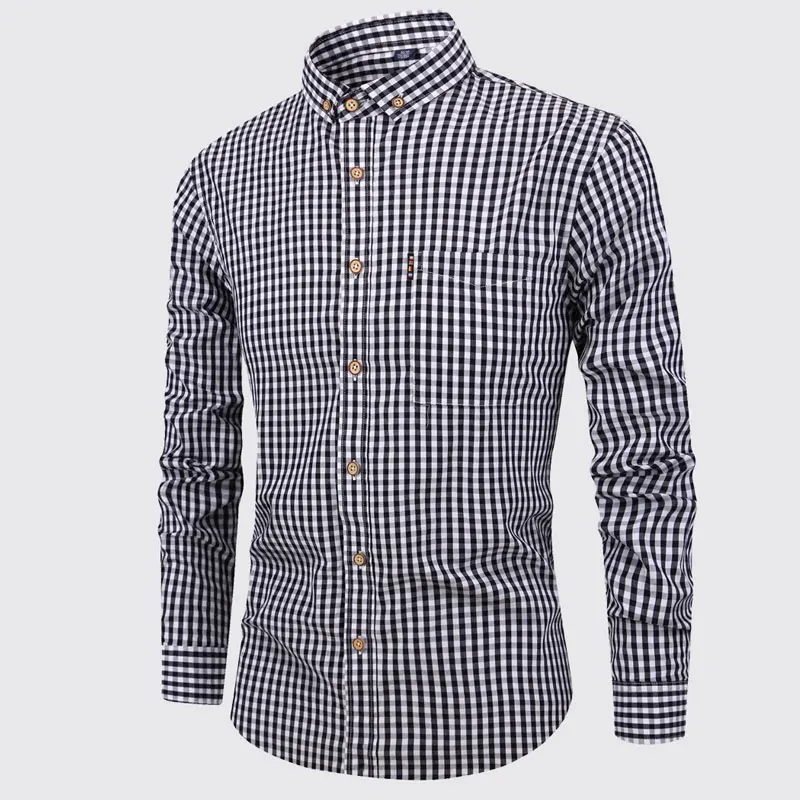 Elegant Plaid Cotton Shirt