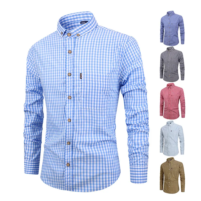 Elegant Plaid Cotton Shirt
