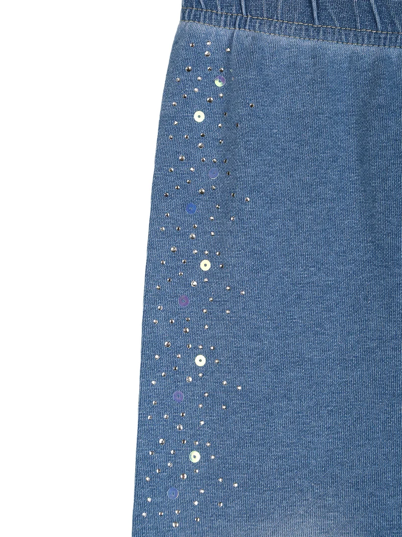 Jeggings da bambina con strass - jeans