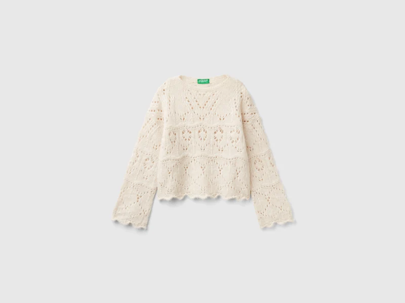 Pullover mit Spitzen-Optik