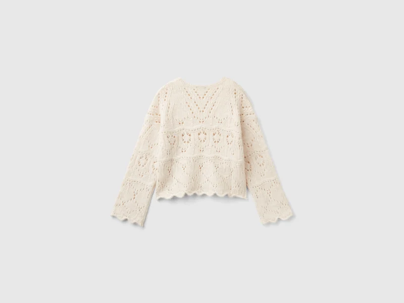 Pullover mit Spitzen-Optik