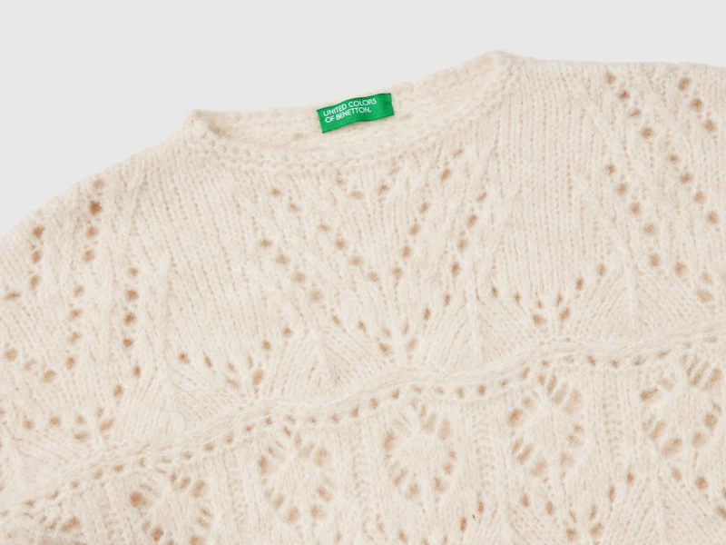 Pullover mit Spitzen-Optik
