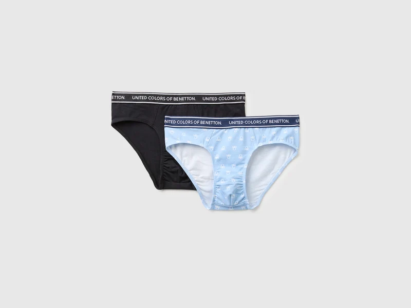 Set aus zwei Slips mit Logo-Gummizug