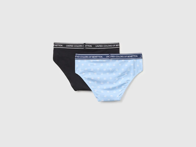 Set aus zwei Slips mit Logo-Gummizug