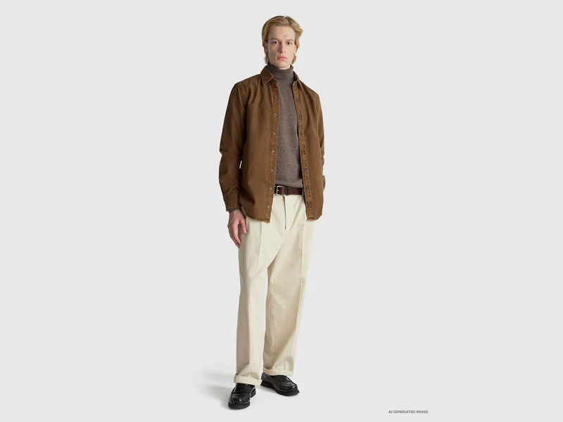 Slim Fit-Hemd aus 100 % Baumwolle