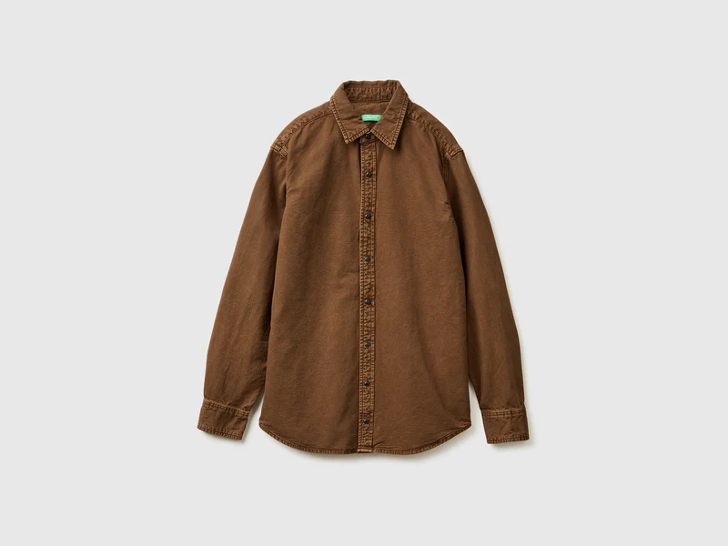 Slim Fit-Hemd aus 100 % Baumwolle