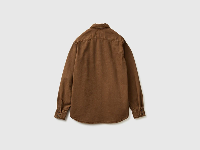 Slim Fit-Hemd aus 100 % Baumwolle