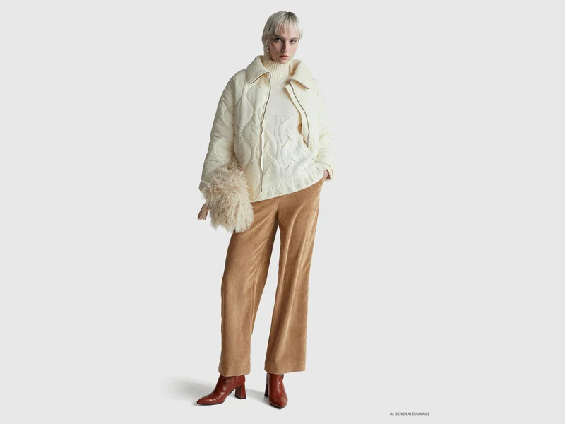 Oversize-Rollkragenpullover mit Fransen