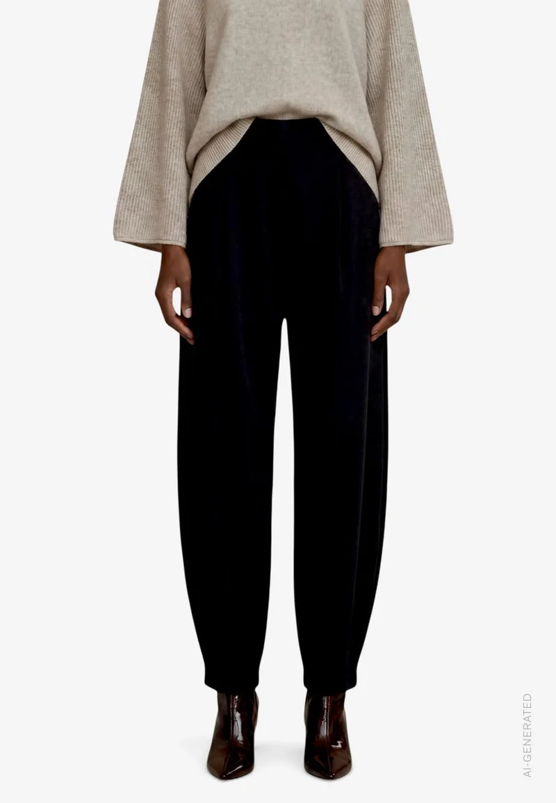 Damen Stoffhose mit Bundfalten