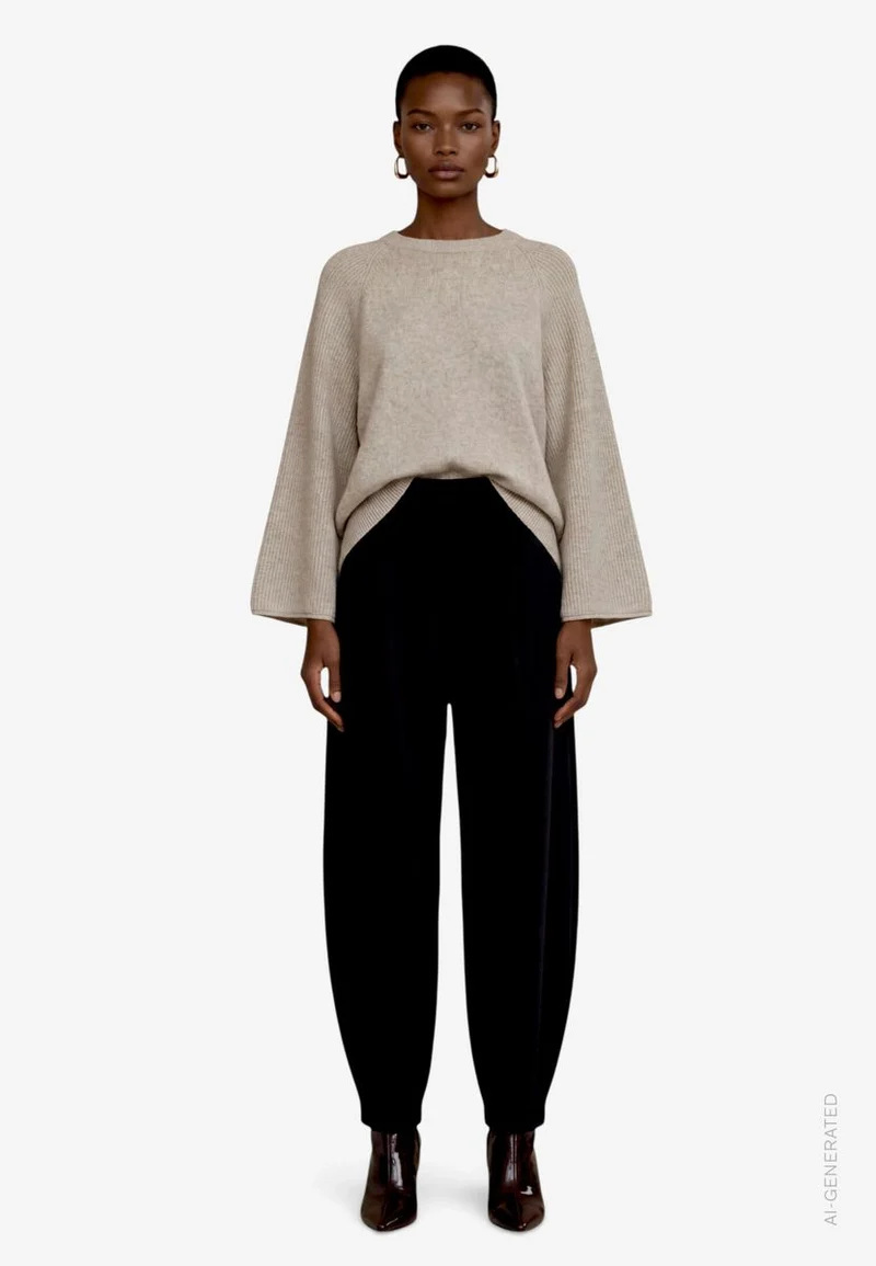 Damen Stoffhose mit Bundfalten