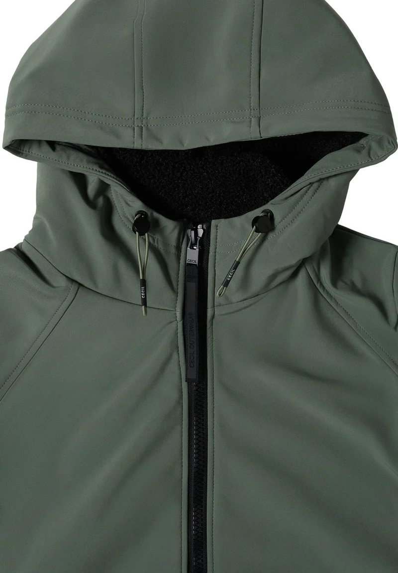 Softshell Mantel mit Kapuze