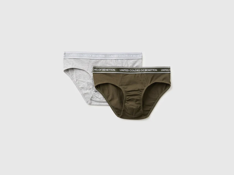 Set aus zwei Slips mit Logo-Gummizug