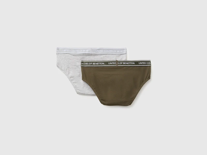 Set aus zwei Slips mit Logo-Gummizug