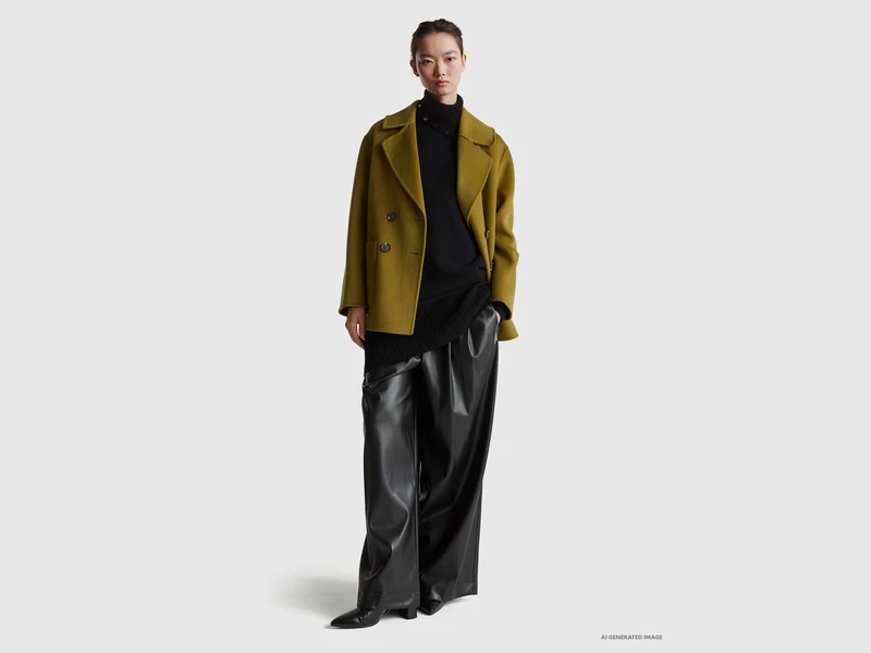 Midikleid aus Wollmischung