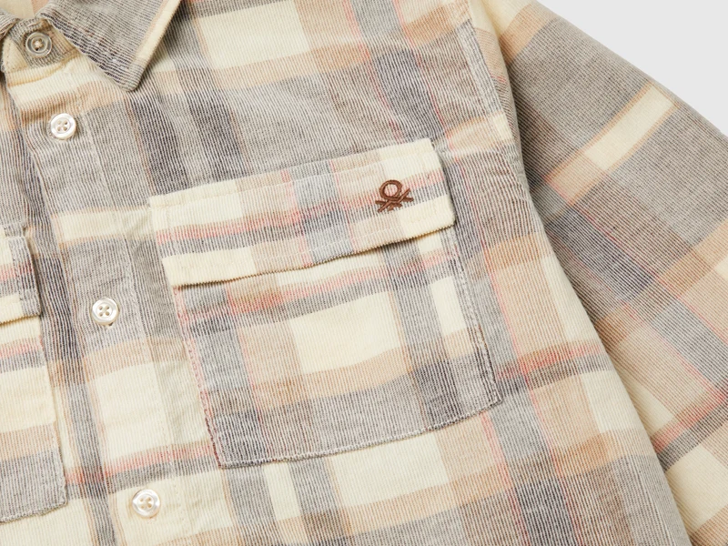 Tartan-Hemd aus Samt
