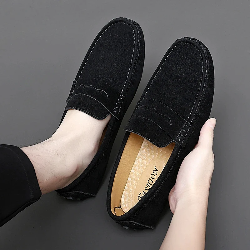 Suede Boat Loafers