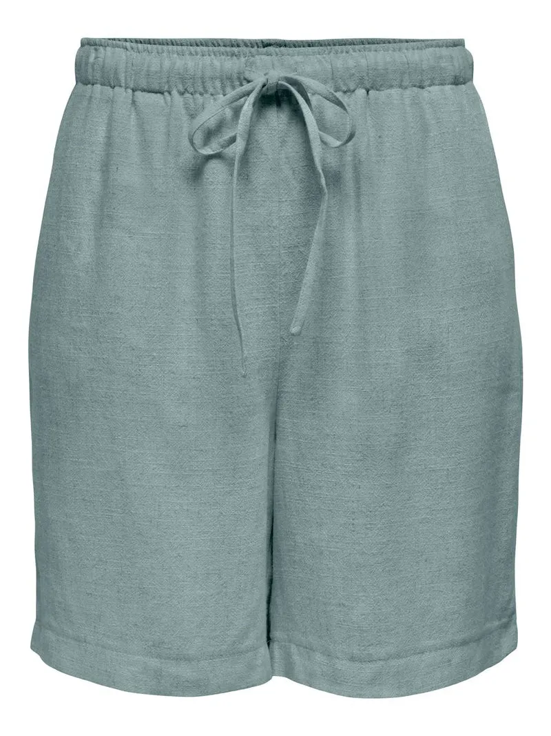 ONLSIESTA MW PULL-UP LIN BL SHORTS