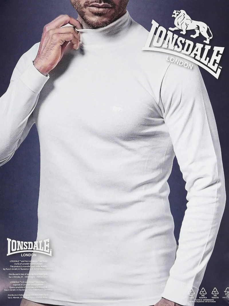Maglia a lupetto da uomo a maniche lunghe - bianco