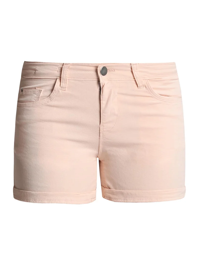 Shorts in cotone slim fit - rosa