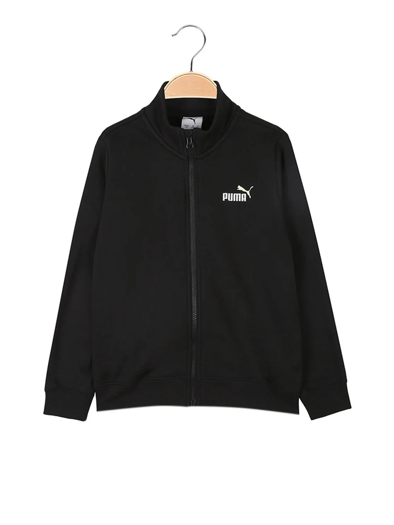 Felpa da bambini full zip con interno in caldo cotone - nero