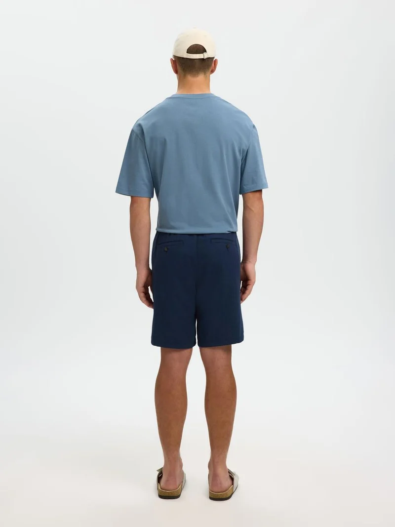 SLHREGULAR-BRODY LINEN BLD SHORTS N
