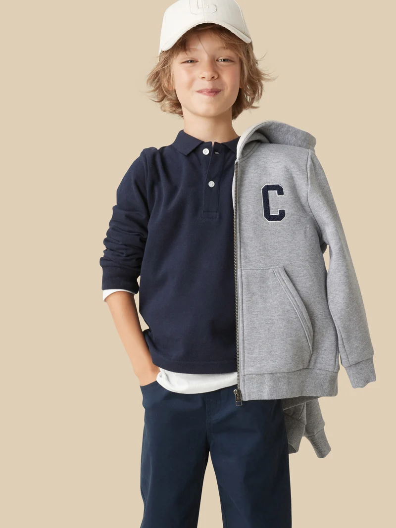 Jungen-Poloshirt aus Bio-Baumwolle